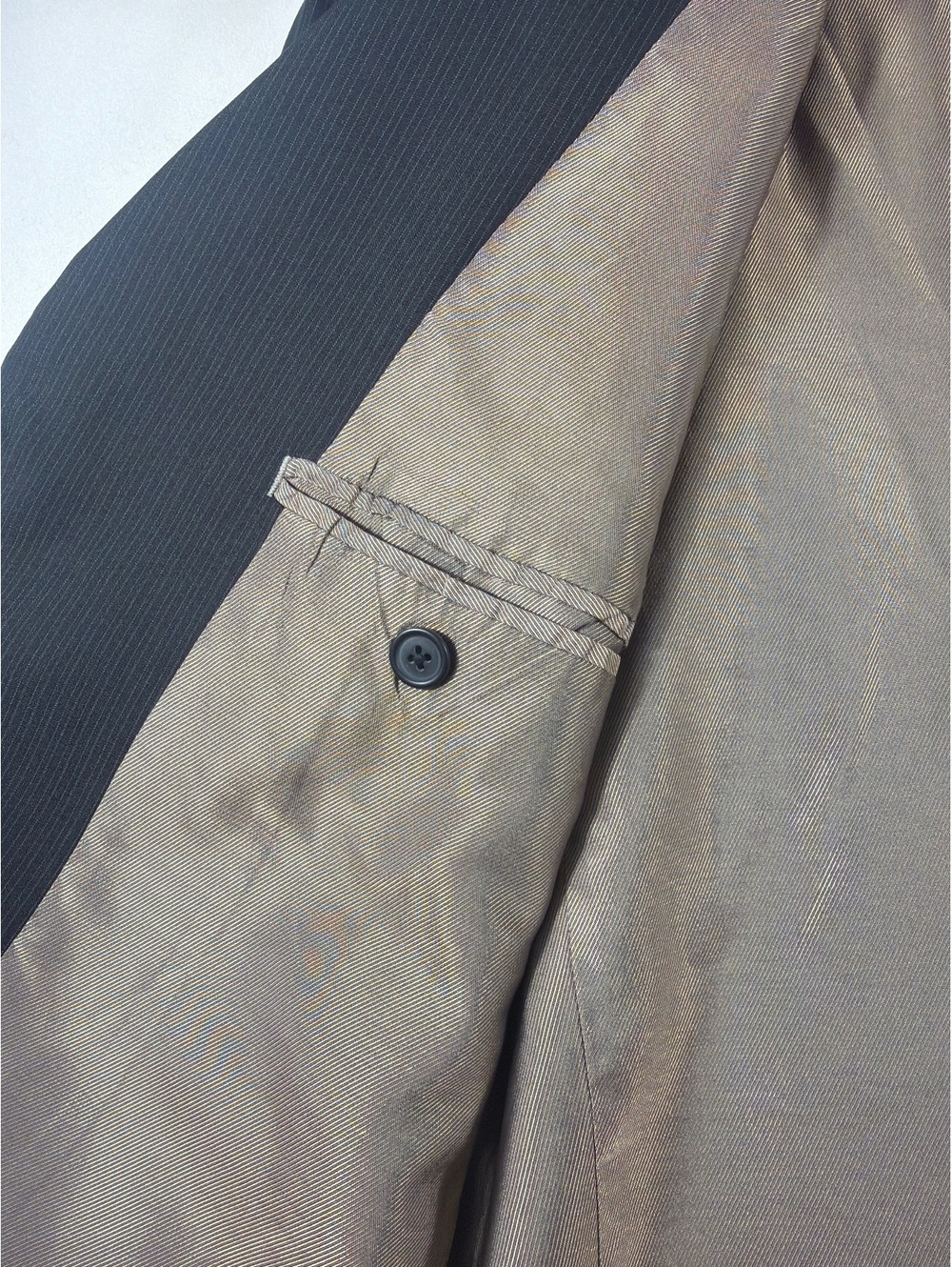 Perry Ellis Men's Dark Pinstripe Suit Jacket M40 REG - Picture 5 of 11